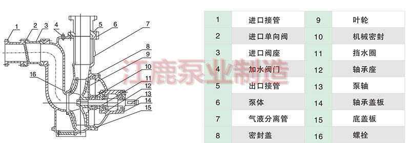 ZW自吸泵結構圖